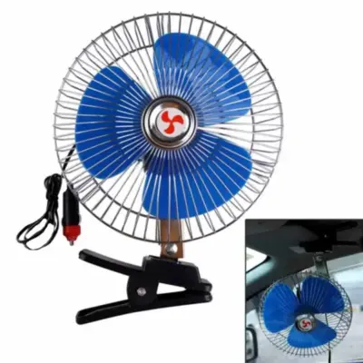 Ventilatore Oscillante 12 Volt 6 Pollici con Clip Universale Auto