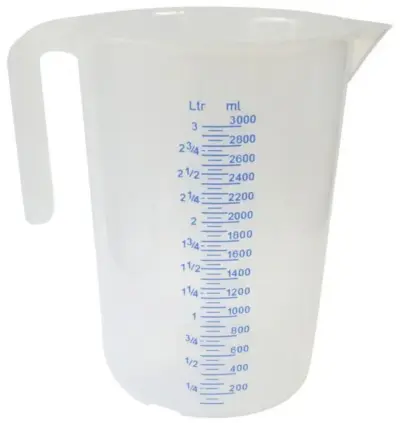 Versatore liquidi graduato contenitore dosatore plastica 3 litri