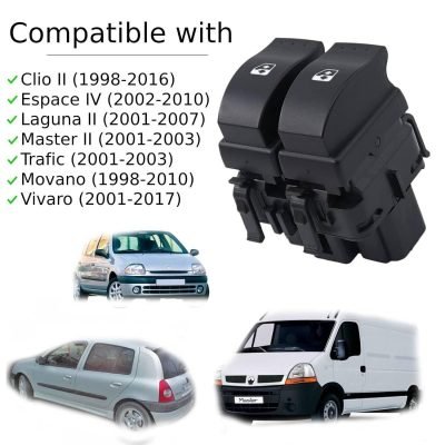 Pulsanti interruttori alzacristalli Lato Guida Renault Clio II Espace Laguna II