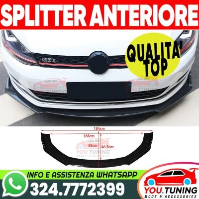 Lama Spoiler Anteriore Sotto Paraurti per VW Golf 6 7 8 MK6 MK7 GTI Line Polo