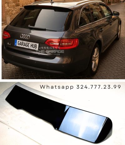 Spoiler Tetto *RS4 Design* per Audi A4 B8 Avant (2008-2015) Alettone Nero Lucido