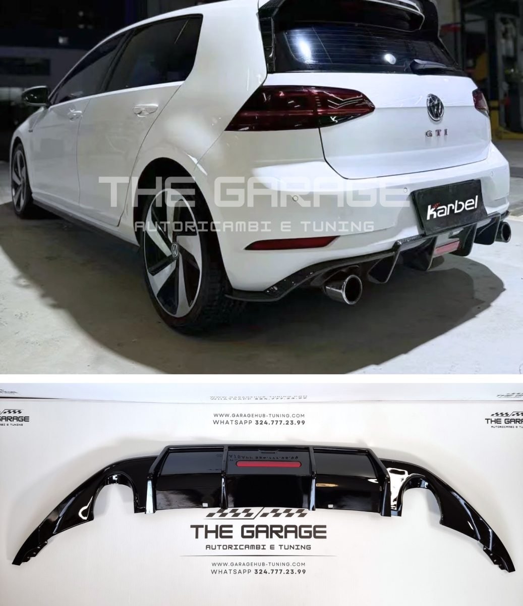 Diffusore Modello Karbel con LED per VW Golf 7 fino al 2017 Nero Lucido