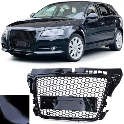 Griglia Sport a nido d’ape nera lucida senza emblema per Audi A3 8P 08-13