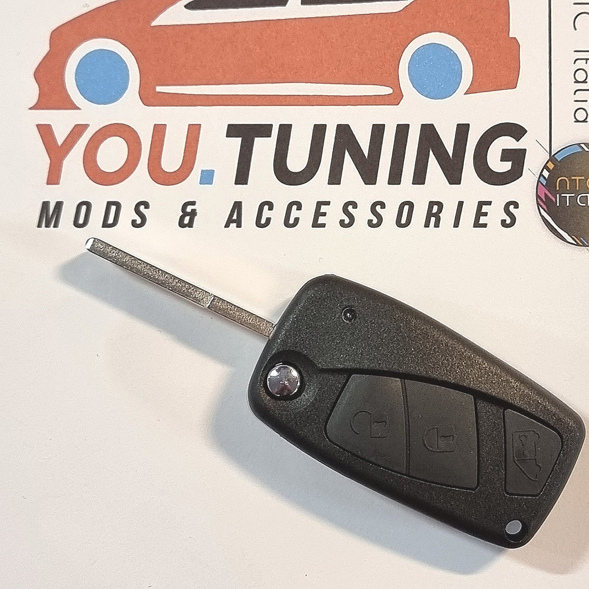 💚Chiave Guscio Fiat 3 Tasti Bravo Stilo Panda Ducato Punto Ulysse *3D-LOGO*