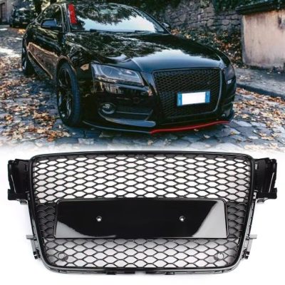 Griglia Calandra a Nido D’ape RS5 Look Nero Total Black per Audi A5 8T 2007-2011