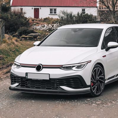 Lama Anteriore R-Look Tuning per VW Golf 8 MK8 dal 2020 GTD, GTI, Rline Nero