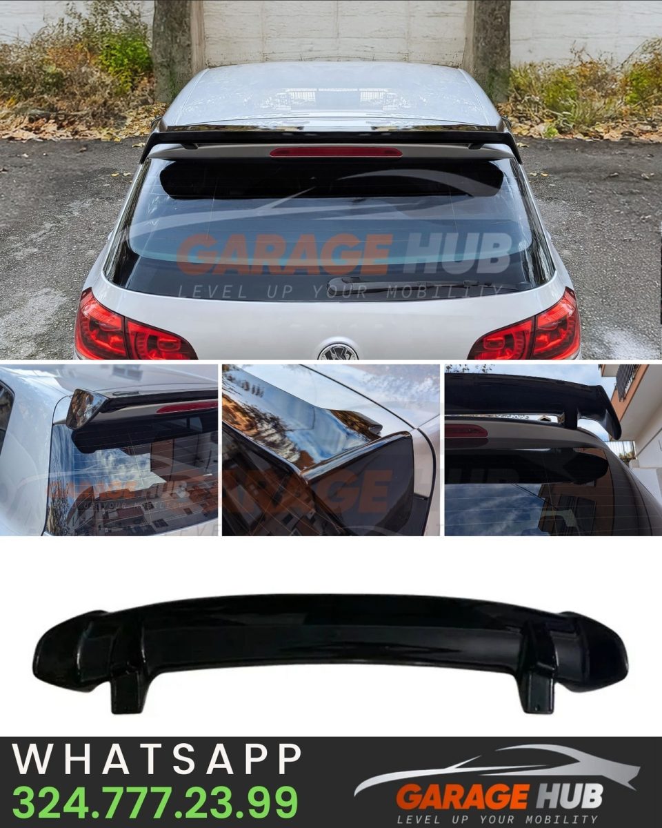 Alettone ✨Gt-Evo Design Spoiler Tetto per Golf 4 5 6 7 8 Vetroresina Nero