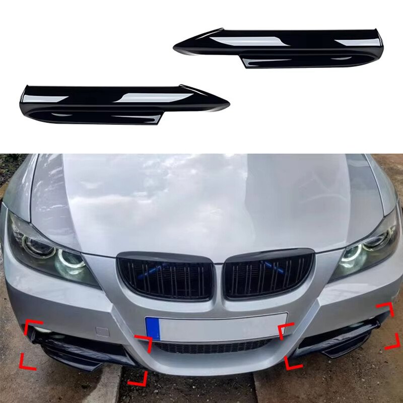 Flaps *M3-LOOK* Splitter Paraurti per BMW Serie 3 320 320D E90 E91 2005-2008