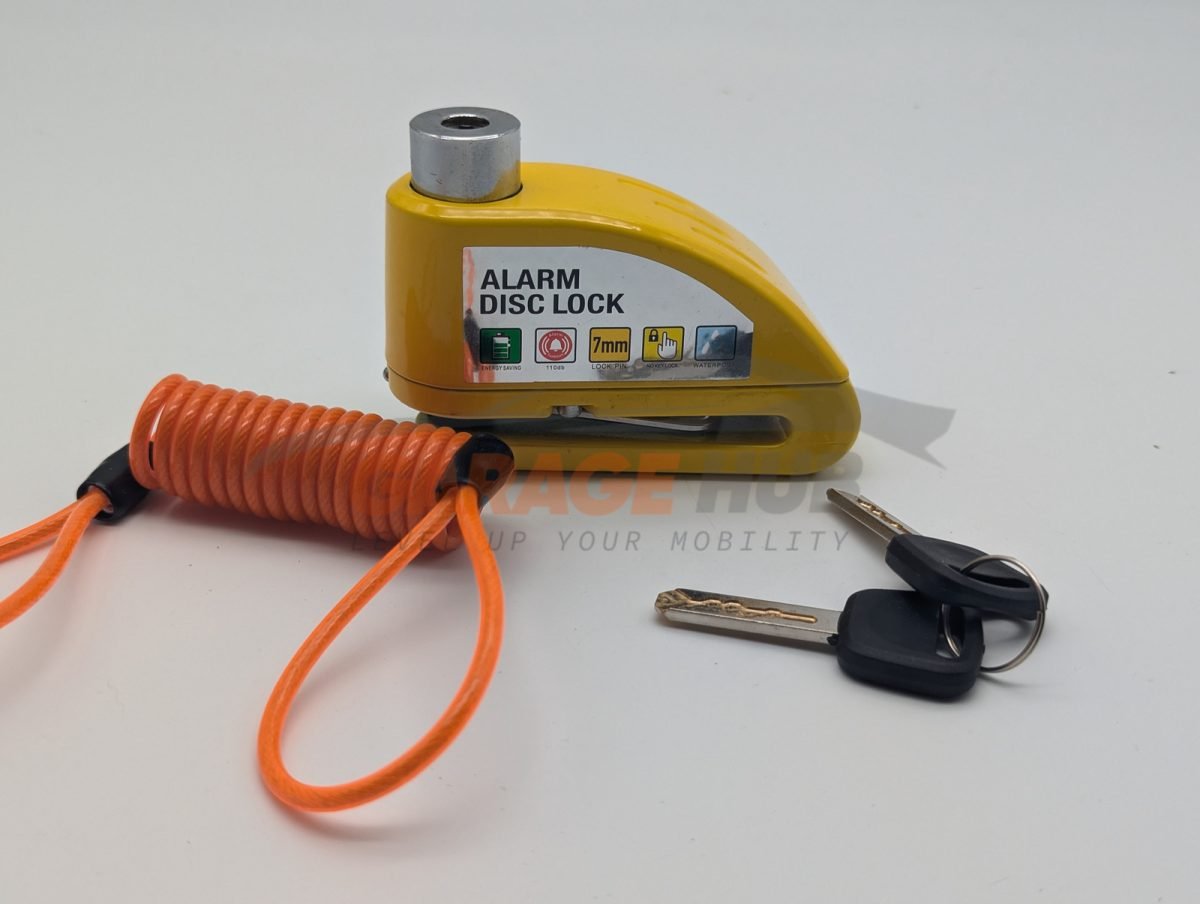 Lucchetto Antifurto Moto Bloccadisco Moto con Allarme Sonoro 110dB per Moto 6MM