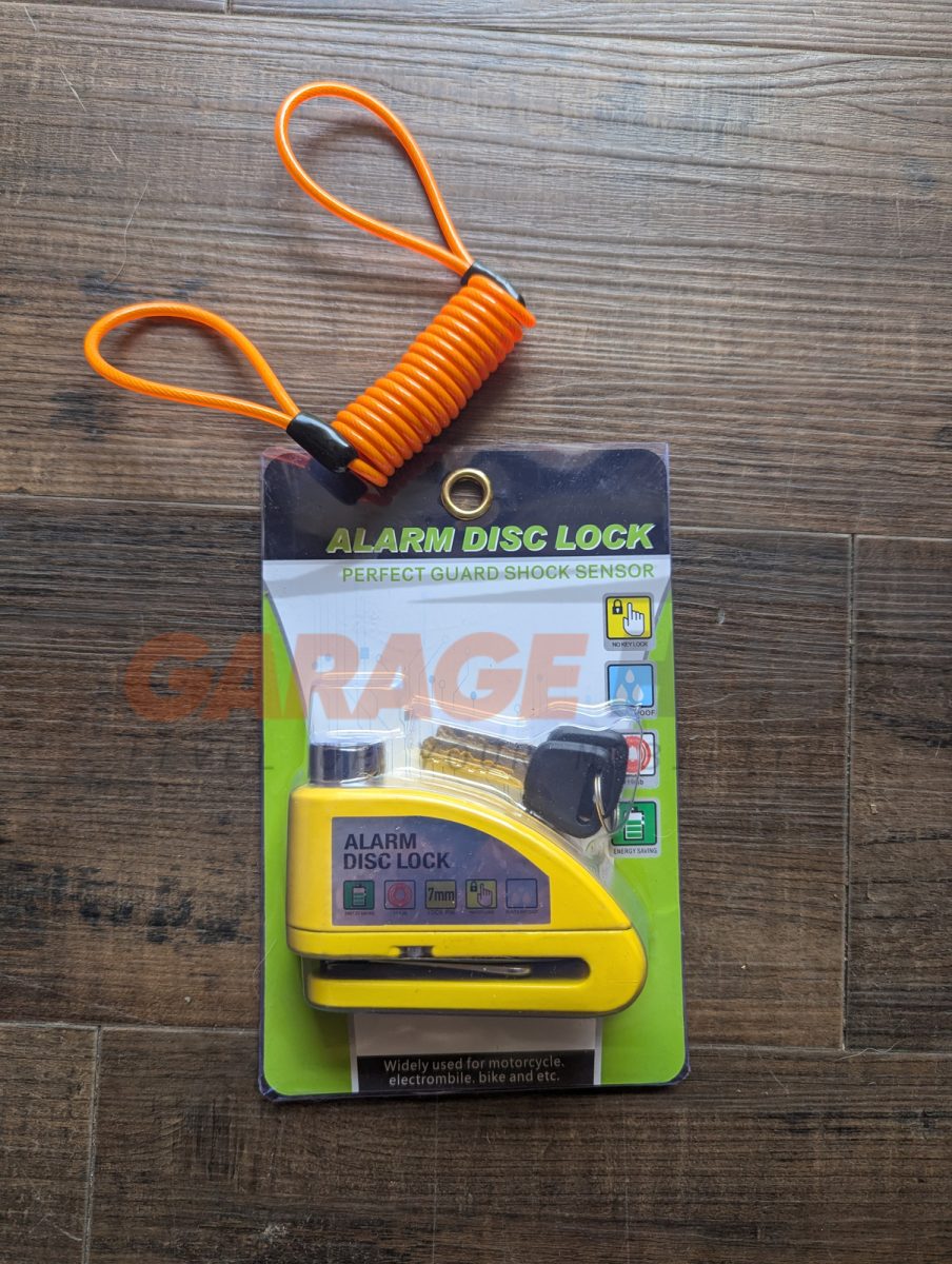 Lucchetto Antifurto Moto Bloccadisco Moto con Allarme Sonoro 110dB per Moto 6MM