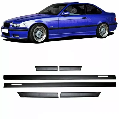 Set battiporta Nero listelli decorativi per BMW Serie 3 E36 Coupe Cabrio Serie M