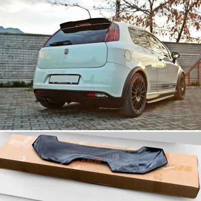 Spoiler Alettone Posteriore per Fiat Grande Punto / EVO / Abarth Nero Lucido in Vetroresina