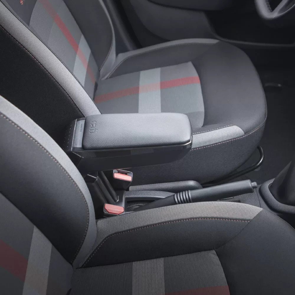 Bracciolo in ECO Pelle Premium per Fiat 500L 2018-2023 -Nero, Console Centrale