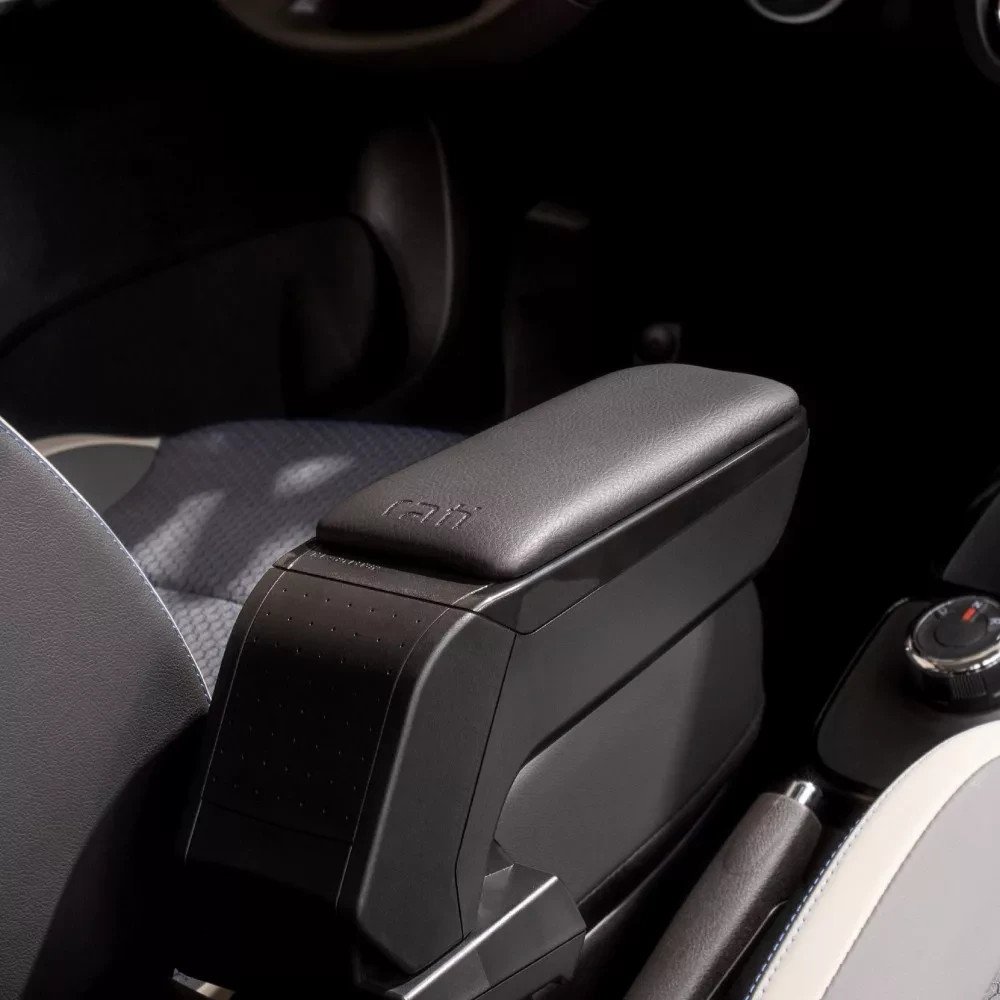 Bracciolo in ECO Pelle Premium per Fiat 500L 2018-2023 -Nero, Console Centrale