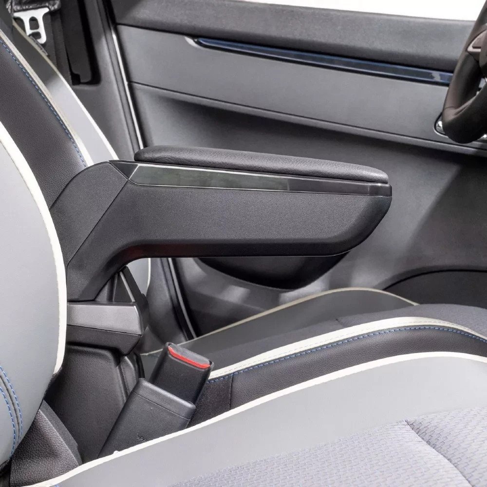 Bracciolo in ECO Pelle Premium per Fiat 500L 2018-2023 -Nero, Console Centrale