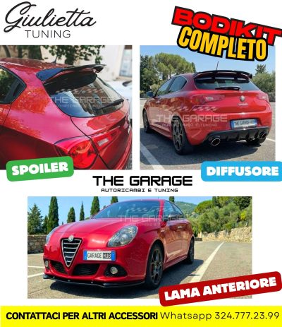 Bodykit Completo per Giulietta Spoiler + Diffusore + Lama / Stile Quadrifoglio