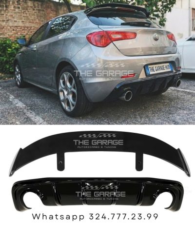 Kit Posteriore Quadrifoglio – Spoiler + Diffusore per Alfa Romeo Giulietta >2010