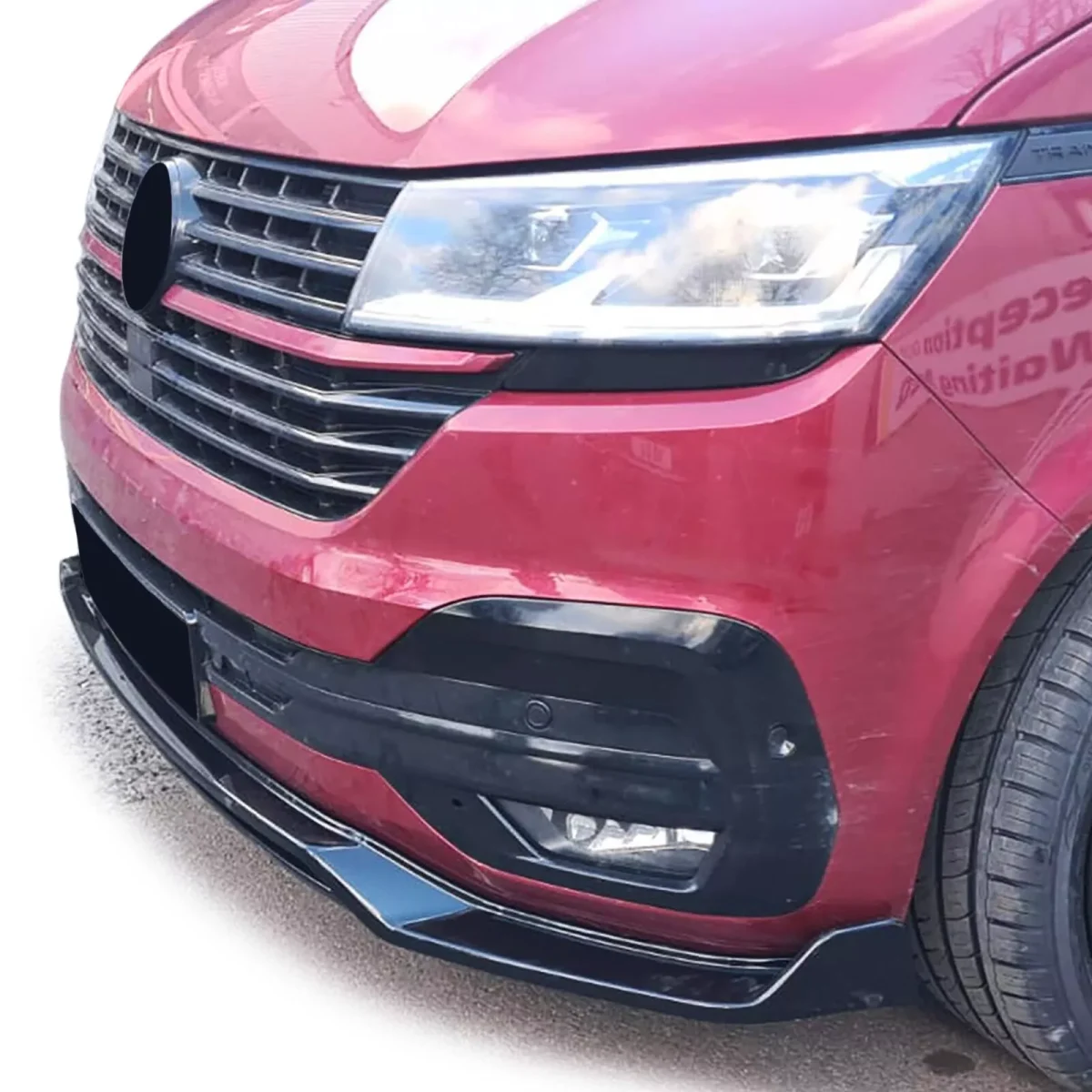 Lama Anteriore + schegge e griglia nero lucido per VW Bus T6.1 dal 19