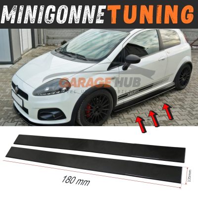 Minigonne Performance – Fiat Grande Punto EVO Abarth 500 500X (3pz) Nero